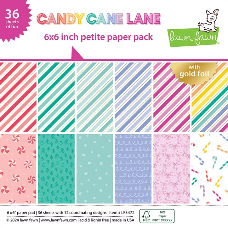 Candy Cane Lane Petite Paper Pack 6x6 Lawn Fawn