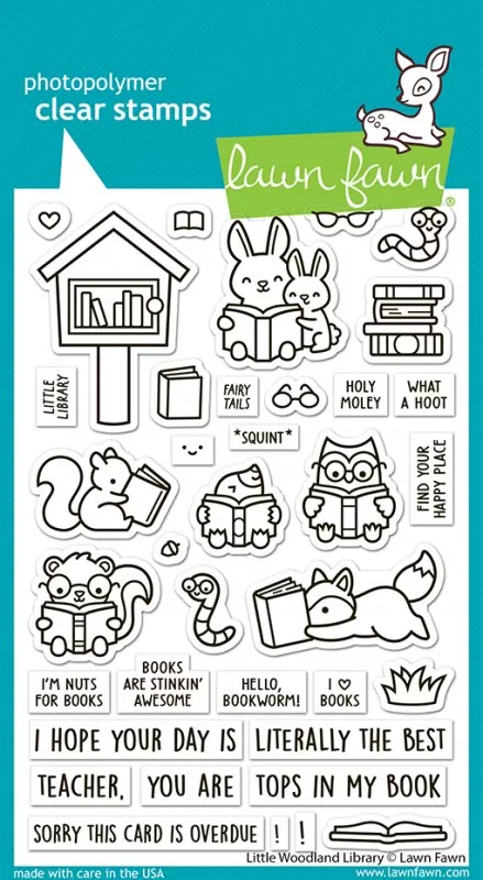 Little Woodland Library Stempel Lawn Fawn