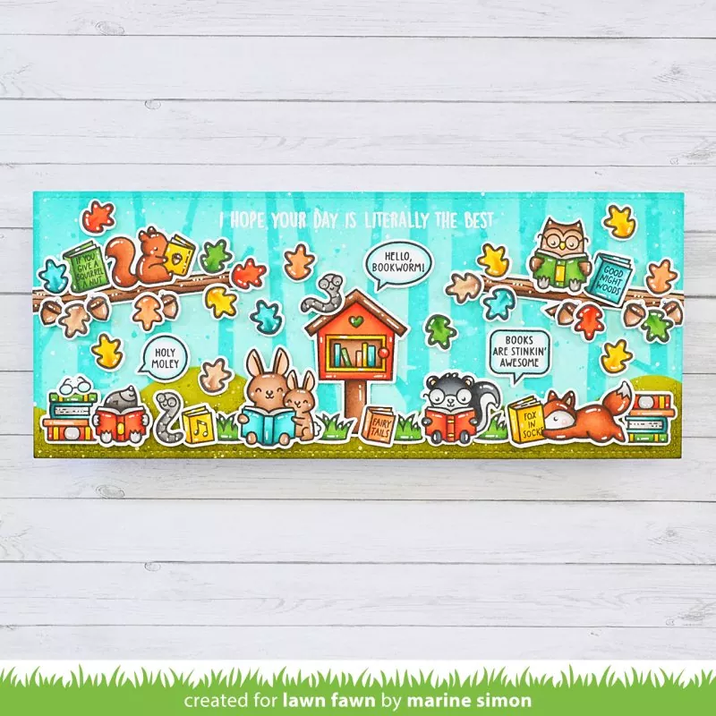 Little Woodland Library Add-On Stempel Lawn Fawn 1