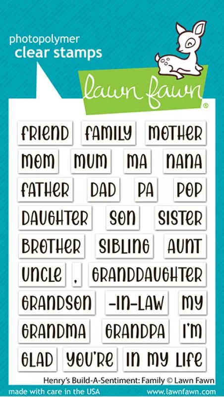 Henry's Build-A-Sentiment: Family Stempel Lawn Fawn