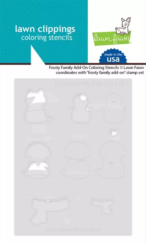 Frosty Family Add-On Coloring Stencils Schablonen Lawn Fawn