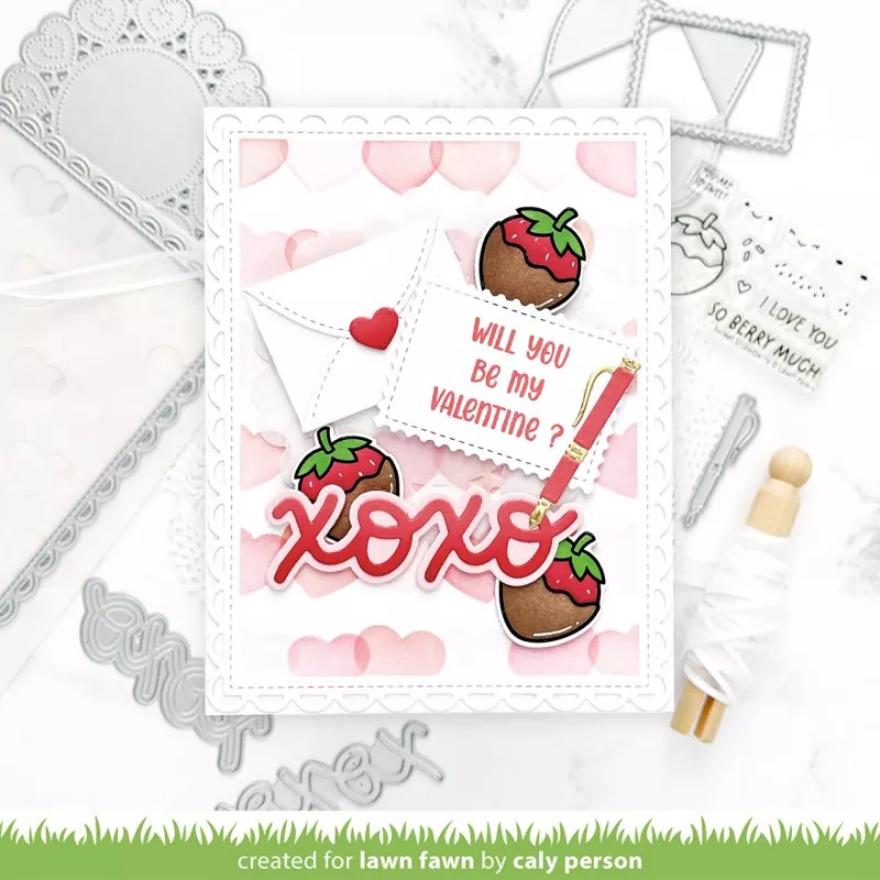 Sweet Strawberry Stempel Lawn Fawn 1