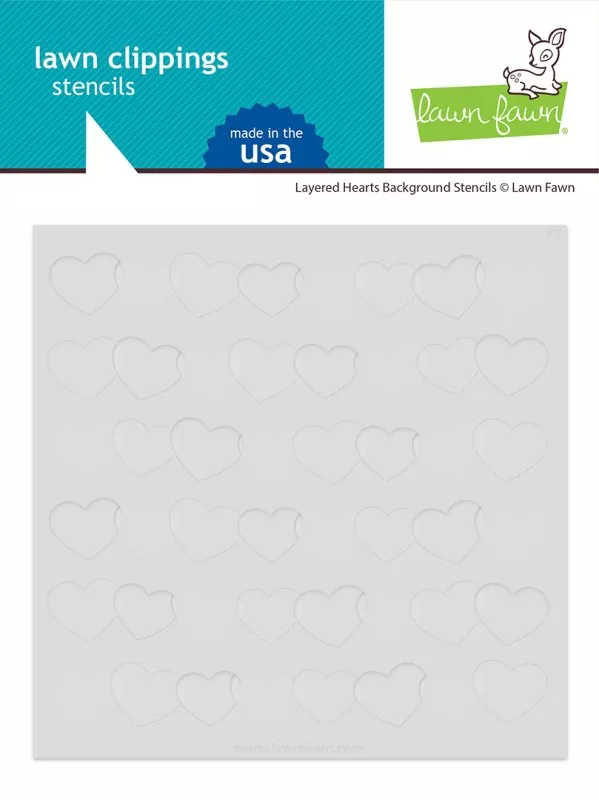 Layered Hearts Background Stencils Schablonen Lawn Fawn