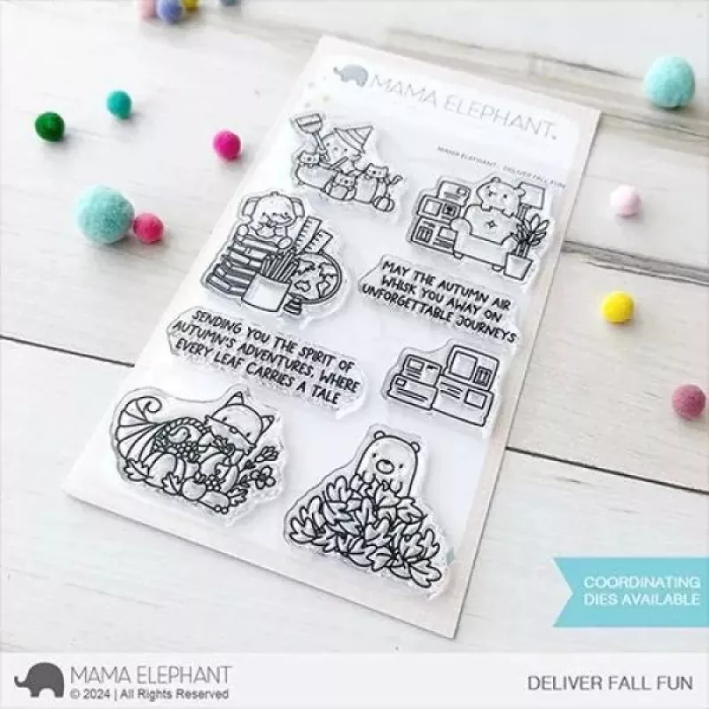 Deliver Fall Fun Mama Elephant Stamp & Die Bundle