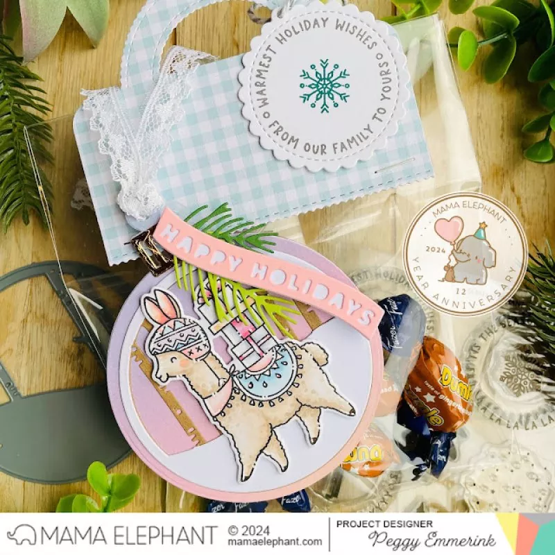 Round Tag Wishes Clear Stamps Mama Elephant 2