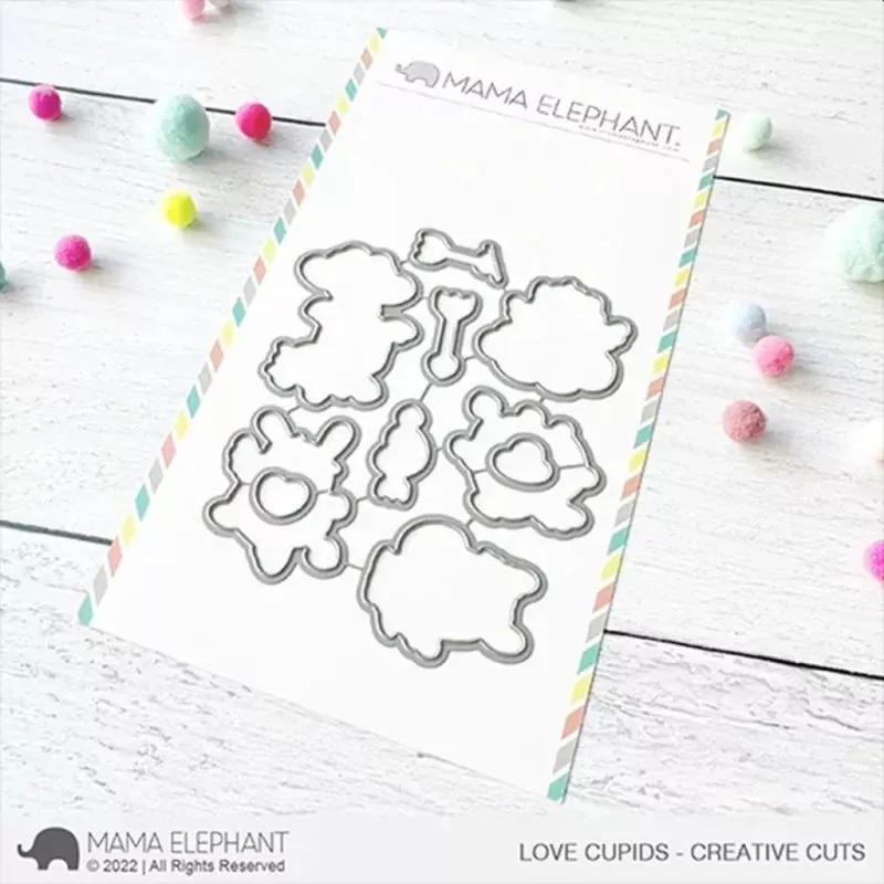 Love Cupids Mama Elephant Stamp & Die Bundle 1