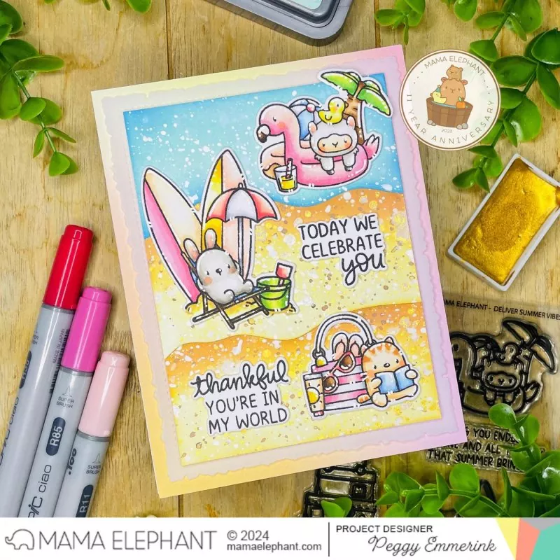 Deliver Summer Vibes Clear Stamps Stempel Mama Elephant 1