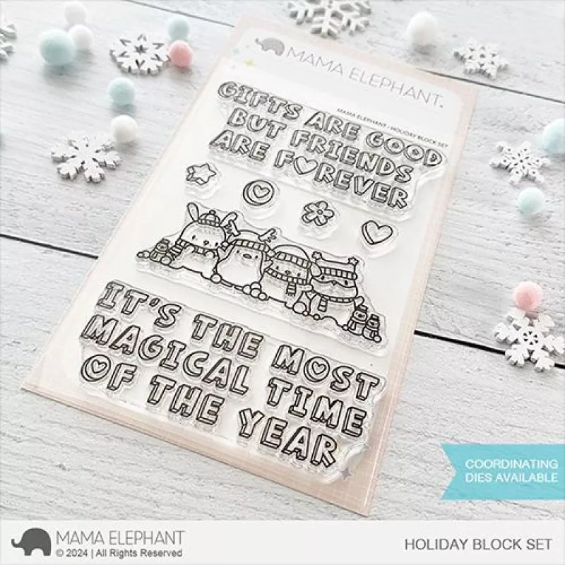 Holiday Block Set Clear Stamps Stempel Mama Elephant