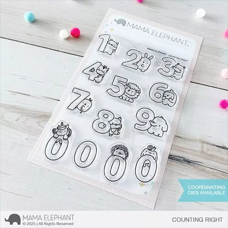 Counting Right Clear Stamps Stempel Mama Elephant