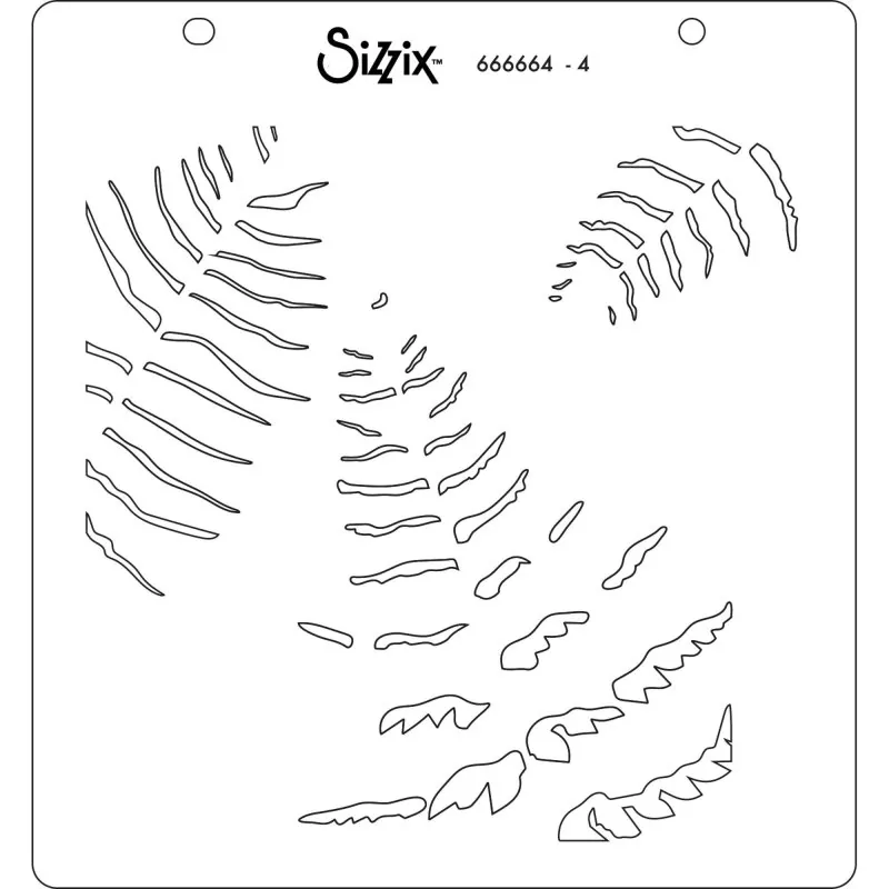 Fern Layered Stencils Schablonen Sizzix 4