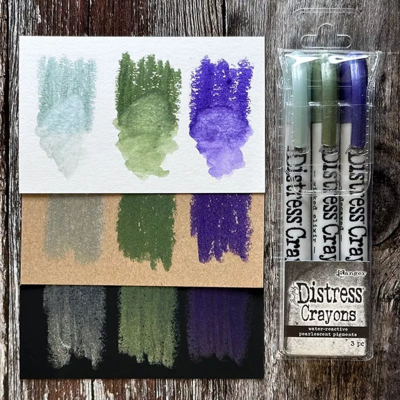 distress halloween crayons tim holtz ranger Pearl Set 6 Projekt 1