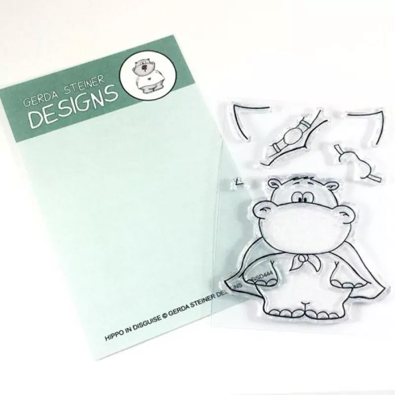 gerda steiner designs clear stamps hippo in disguise