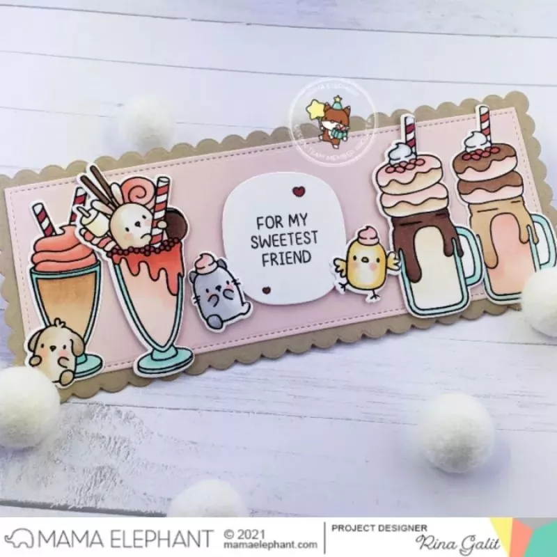 Milkshake Mama Elephant Stamp & Die Bundle 2