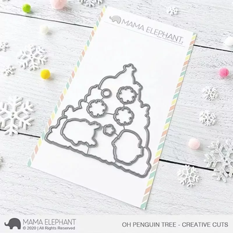 Oh Penguin Tree Mama Elephant Stamp & Die Bundle 1