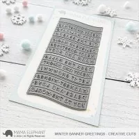 Winter Banner Greetings - Creative Cuts - Stanzen - Mama Elephant