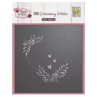 3-D Embossing Folder - Flower Heart - Nellie's Choice