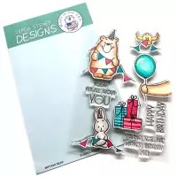 Birthday Bear - BUNDLE Stempel + Stanzen - Gerda Steiner Designs