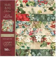 Holly & Ivy - Vellum Pad - 8"x8" - Crafters Companion