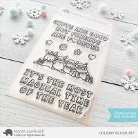 Holiday Block Set - Clear Stamps - Mama Elephant