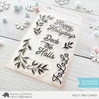 Holly and Leaves - Clear Stamps - Mama Elephant