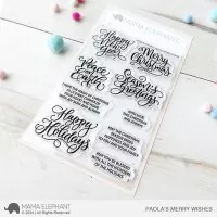 Paola's Merry Wishes - Clear Stamps - Mama Elephant