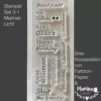 Stempel Set für Marinas Licht 3-1 - Clear Stamps - FarbTon Papier